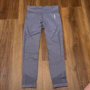 Gray/purple Leggings with Textured Design